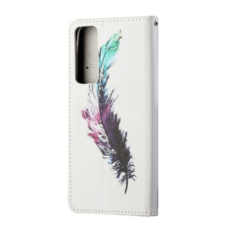 Kotelot Huawei P Smart 2021 Suojaketju Kuori Feather Kaulanauhalla