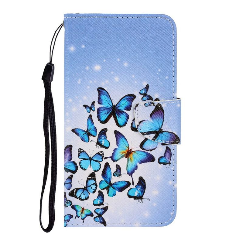 Kotelot Huawei P Smart 2021 Suojaketju Kuori Flight Of Butterflies In Lanyard