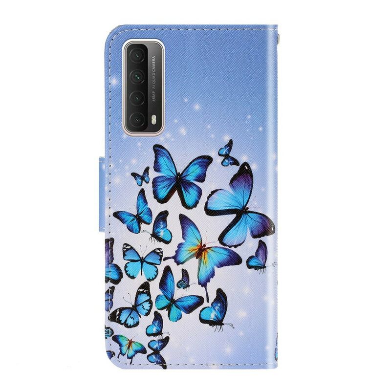 Kotelot Huawei P Smart 2021 Suojaketju Kuori Flight Of Butterflies In Lanyard