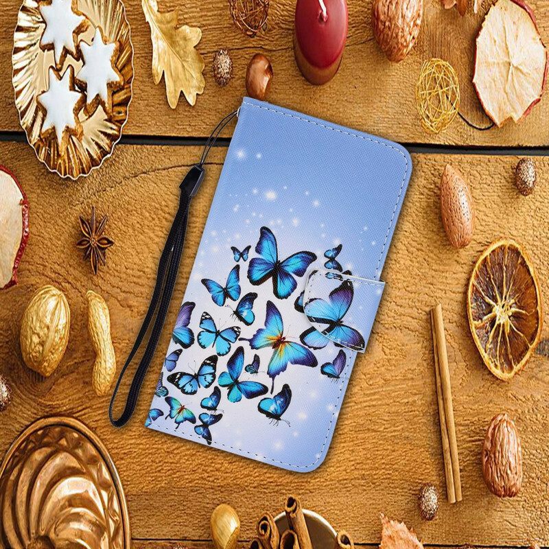 Kotelot Huawei P Smart 2021 Suojaketju Kuori Flight Of Butterflies In Lanyard