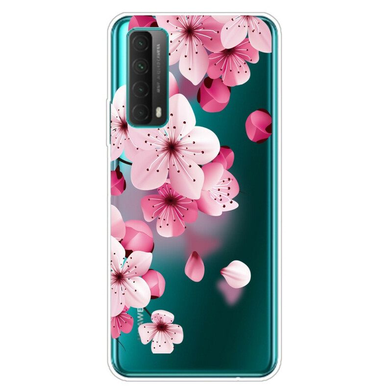 Kuori Huawei P Smart 2021 Big Pink Flowers