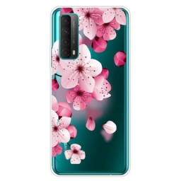 Kuori Huawei P Smart 2021 Big Pink Flowers