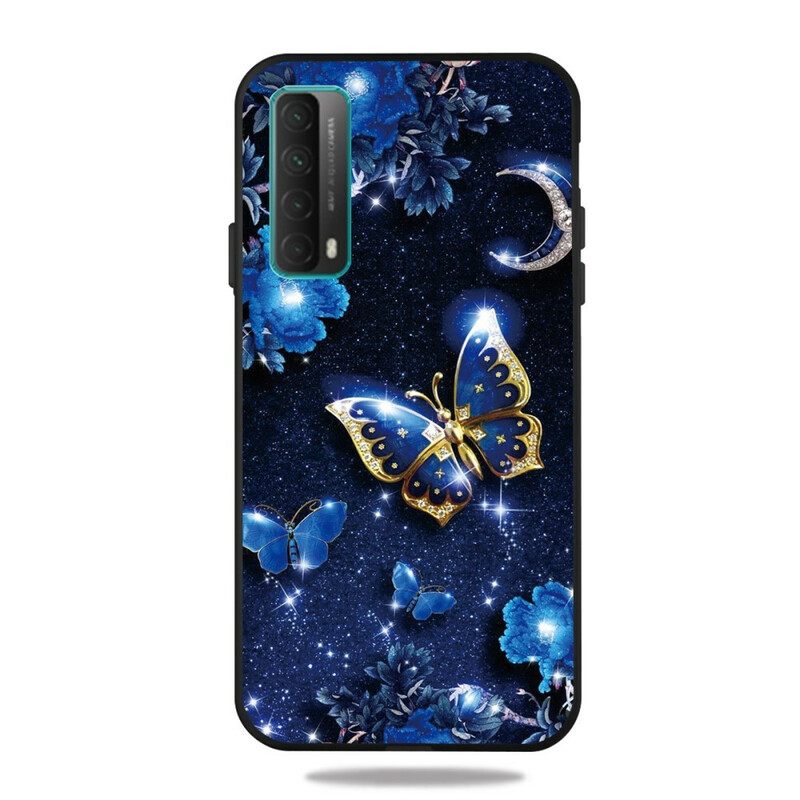 Kuori Huawei P Smart 2021 Golden Butterfly