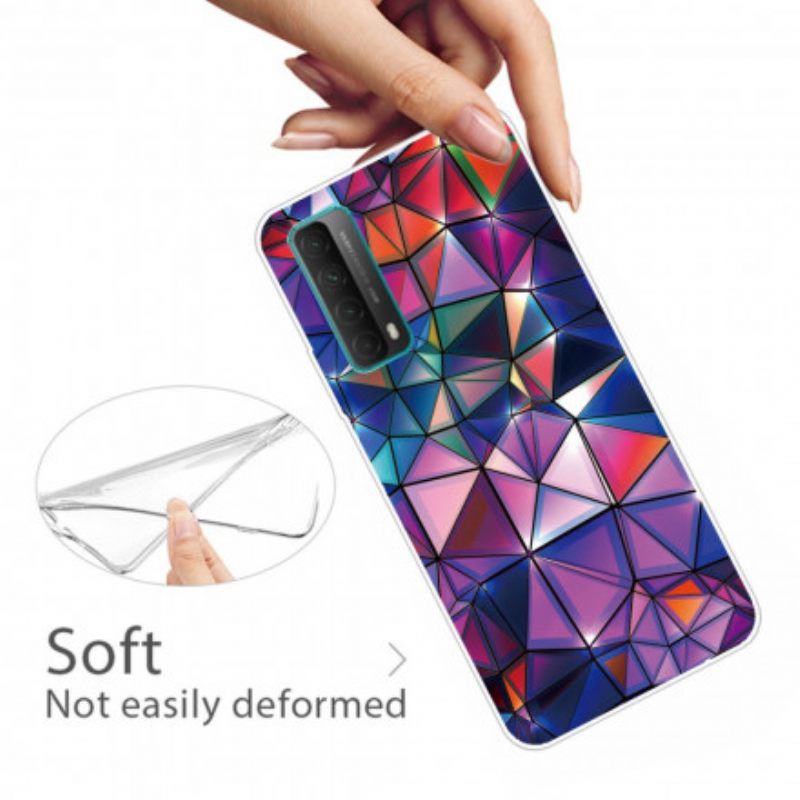 Kuori Huawei P Smart 2021 Joustava Värillinen Geometria