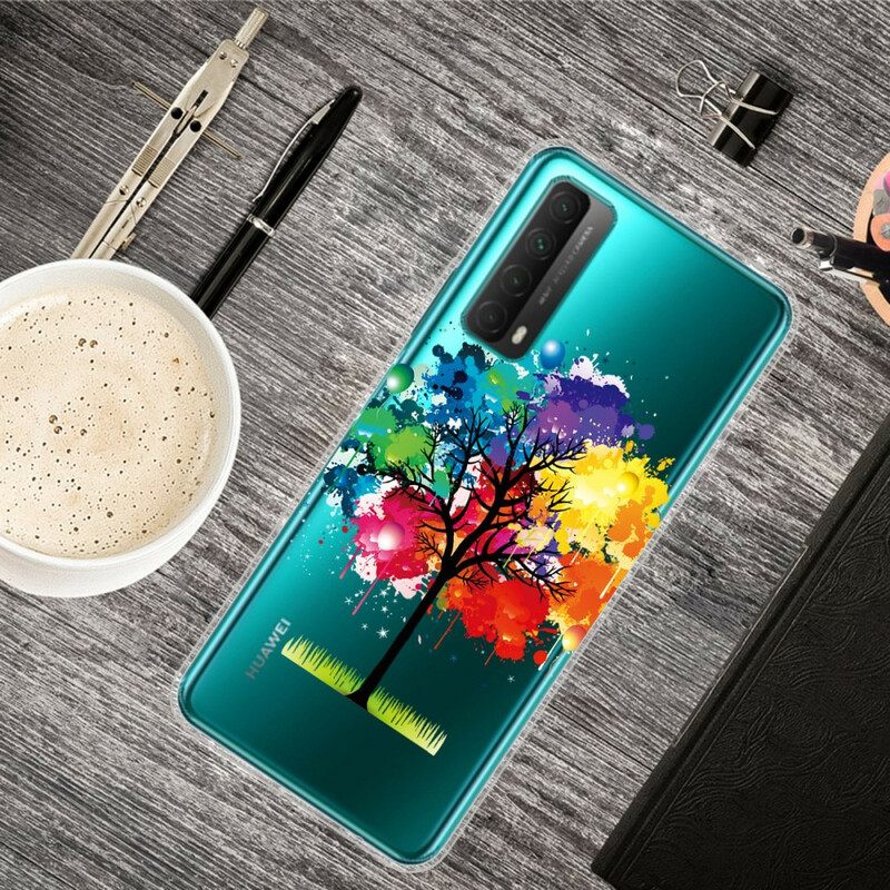 Kuori Huawei P Smart 2021 Läpinäkyvä Akvarellipuu