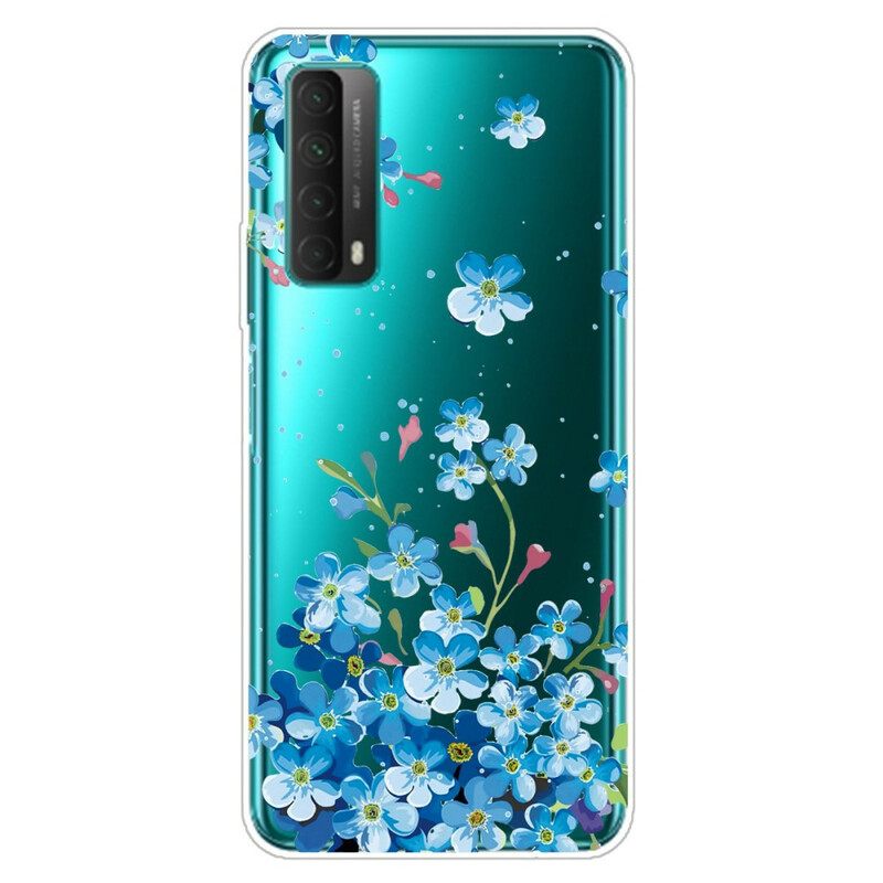 Kuori Huawei P Smart 2021 Sinikukkakimppu