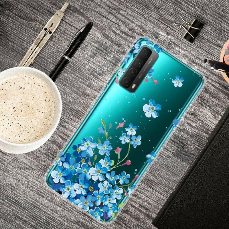 Kuori Huawei P Smart 2021 Sinikukkakimppu