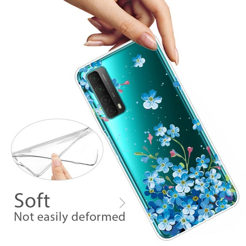 Kuori Huawei P Smart 2021 Sinikukkakimppu