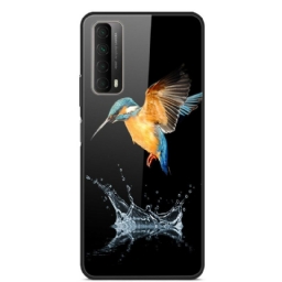 Kuori Huawei P Smart 2021 Tempered Glass Bird Crown