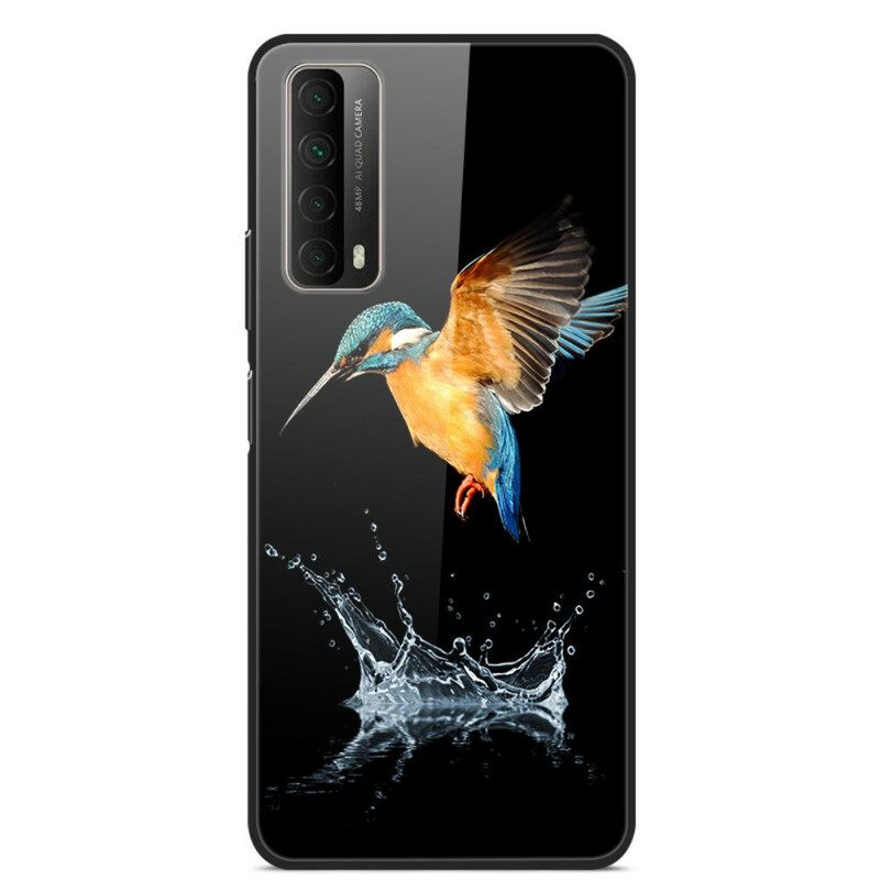 Kuori Huawei P Smart 2021 Tempered Glass Bird Crown