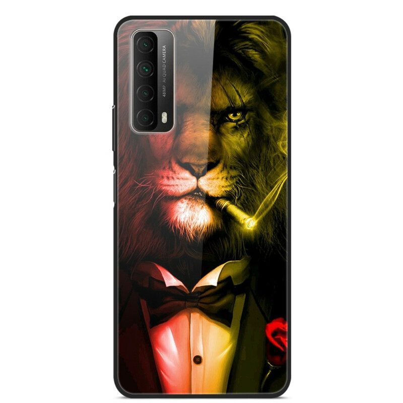 Kuori Huawei P Smart 2021 Tempered Glass Lion Sigar