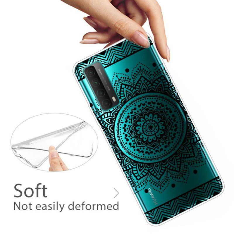 Kuori Huawei P Smart 2021 Transparent Flowers Mandala