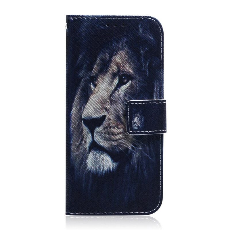 Nahkakotelo Huawei P Smart 2021 Dreaming Lion