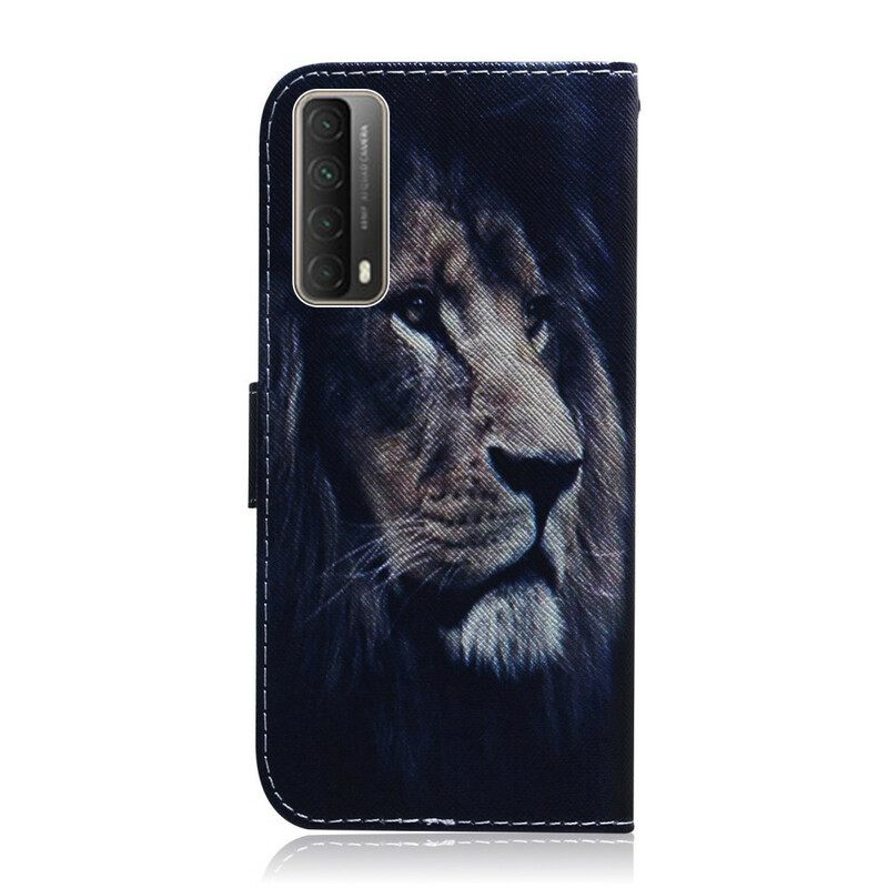 Nahkakotelo Huawei P Smart 2021 Dreaming Lion