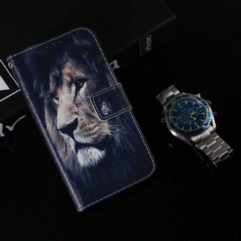 Nahkakotelo Huawei P Smart 2021 Dreaming Lion