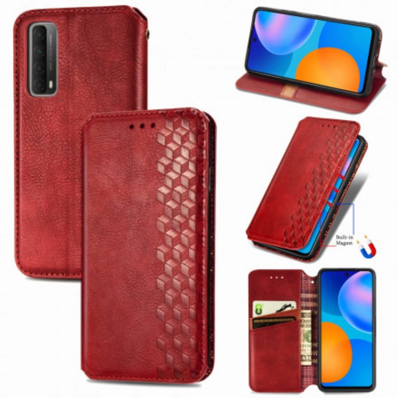 Puhelinkuoret Huawei P Smart 2021 Kotelot Flip Diamond Texture Leather Effect