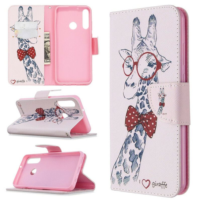 Flip Case Huawei Y6p Brainy Giraffe