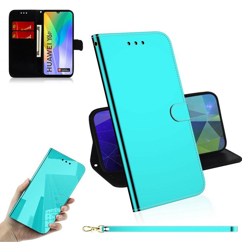 Flip Case Huawei Y6p Keinonahkainen Peilin Kansi