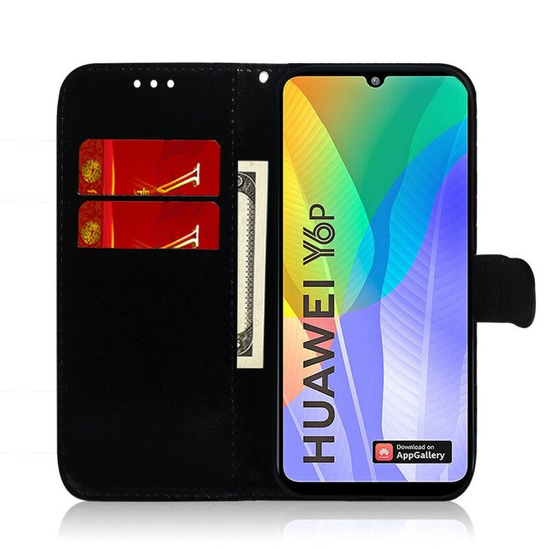 Flip Case Huawei Y6p Keinonahkainen Peilin Kansi