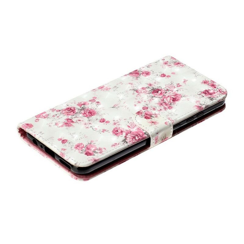 Kotelot Huawei Y6p Suojaketju Kuori Strap Light Spot Flowers