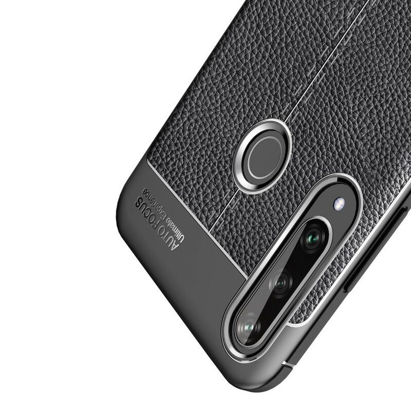 Kuori Huawei Y6p Double Line Litchi Leather Effect