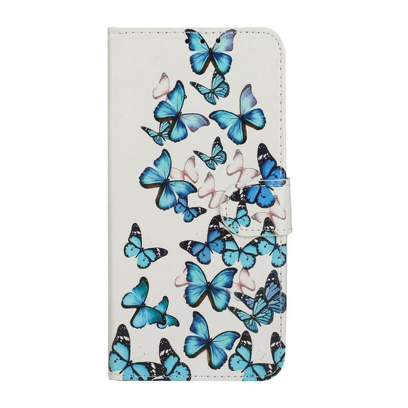 Puhelinkuoret Huawei Y6p Kotelot Flip Myriad Of Butterflies