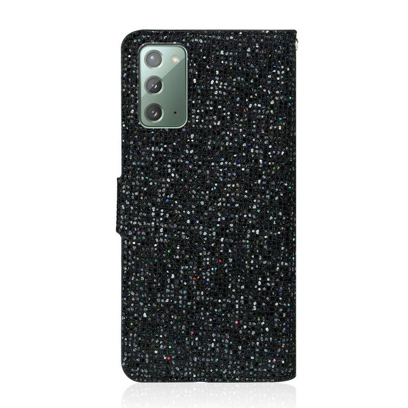 Flip Case Samsung Galaxy Note 20 Glitter S Design