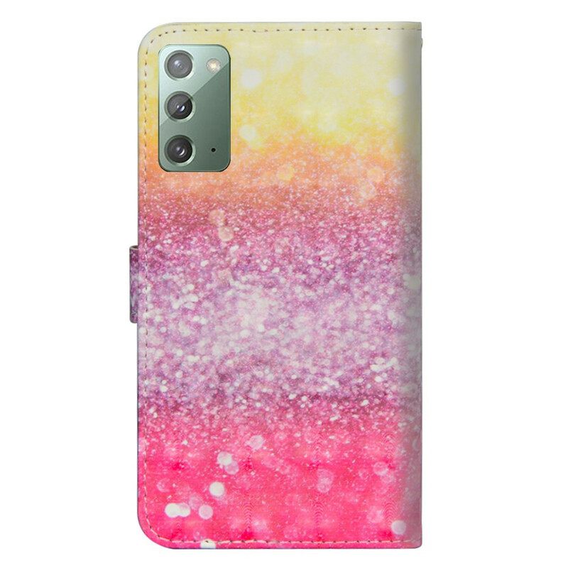 Kotelot Samsung Galaxy Note 20 Magenta Glitter Gradient