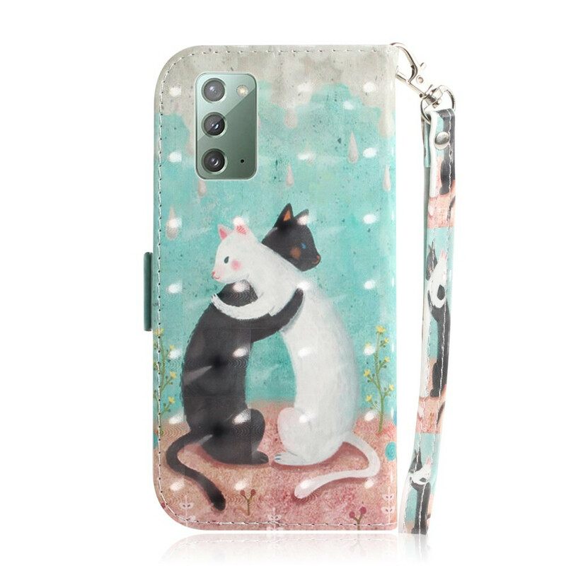 Kotelot Samsung Galaxy Note 20 Suojaketju Kuori Friends Strong Cats