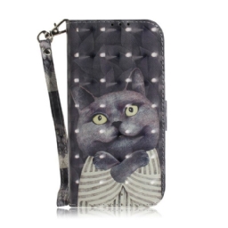 Kotelot Samsung Galaxy Note 20 Suojaketju Kuori Grey Thong Cat