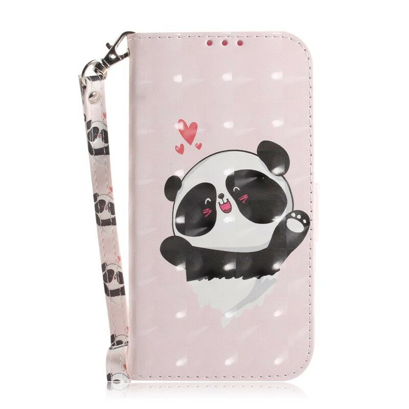 Kotelot Samsung Galaxy Note 20 Suojaketju Kuori Panda Love In Lanyard