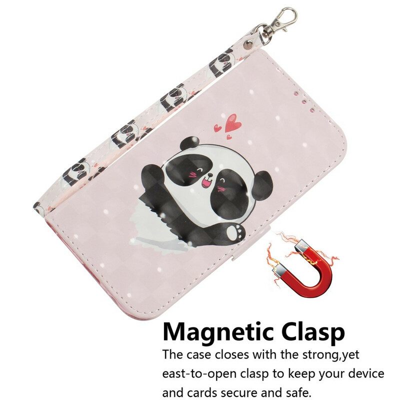 Kotelot Samsung Galaxy Note 20 Suojaketju Kuori Panda Love In Lanyard