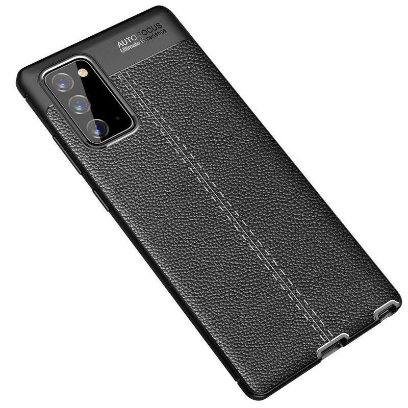 Kuori Samsung Galaxy Note 20 Double Line Litchi Leather Effect