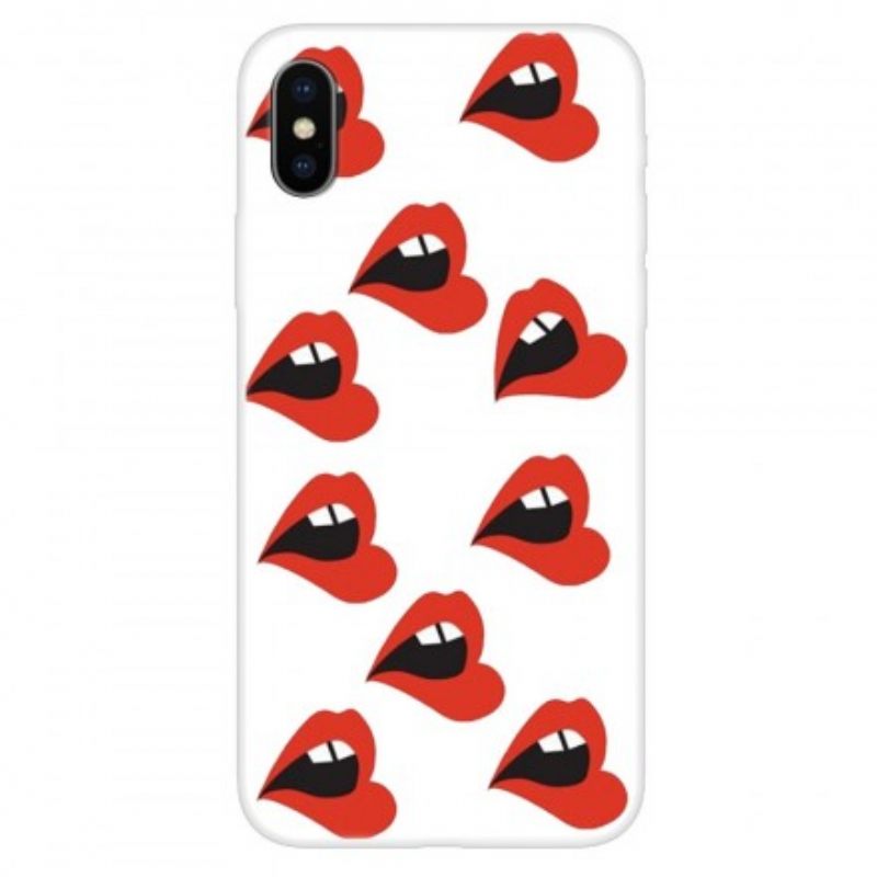 Case iPhone X / XS Transparent Luscious Lips