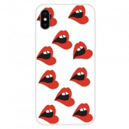 Case iPhone X / XS Transparent Luscious Lips