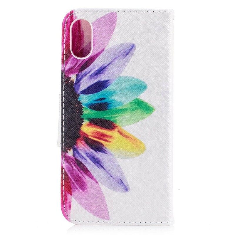 Flip Case iPhone X / XS Flower Watercolour