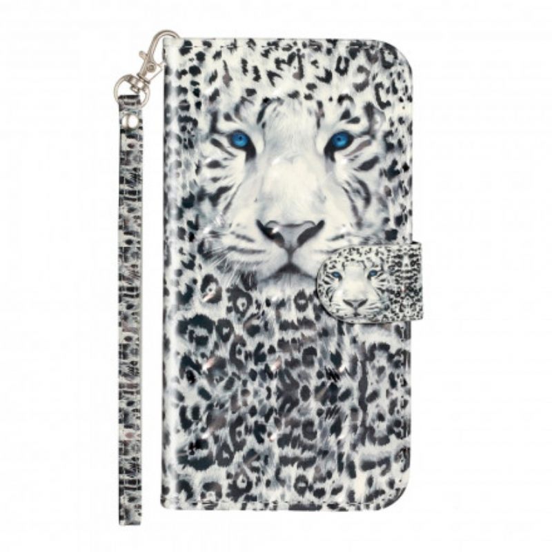 Flip Case iPhone X / XS Suojaketju Kuori Tiger Light Strap Kohdevalot