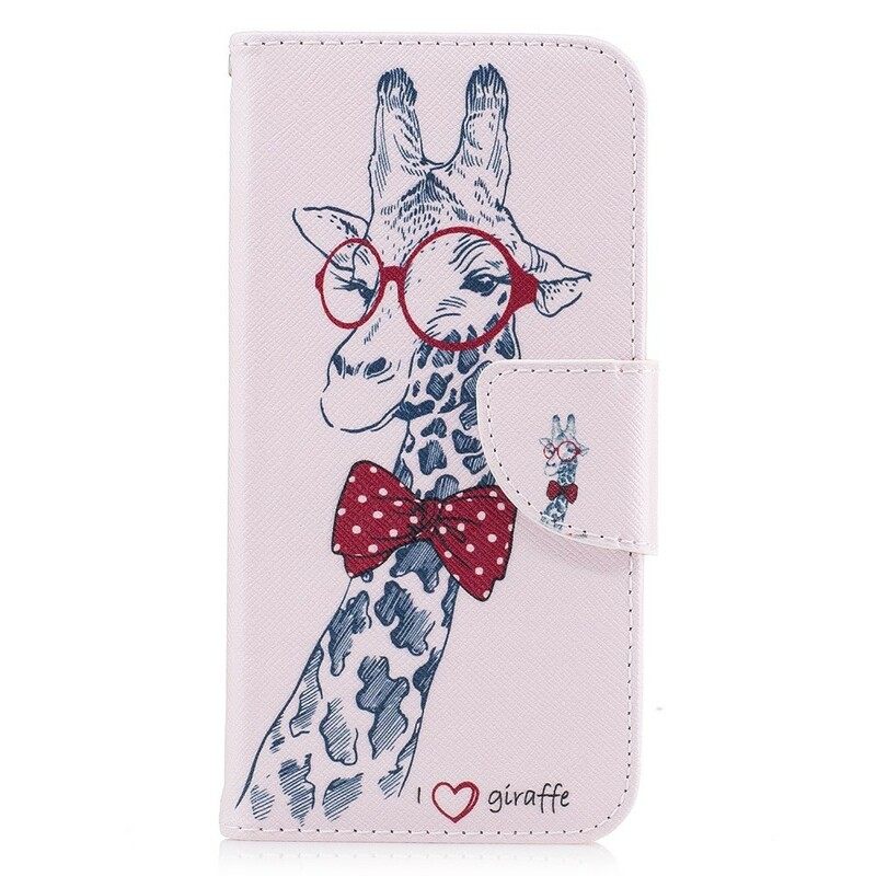 Kotelot iPhone X / XS Brainy Giraffe