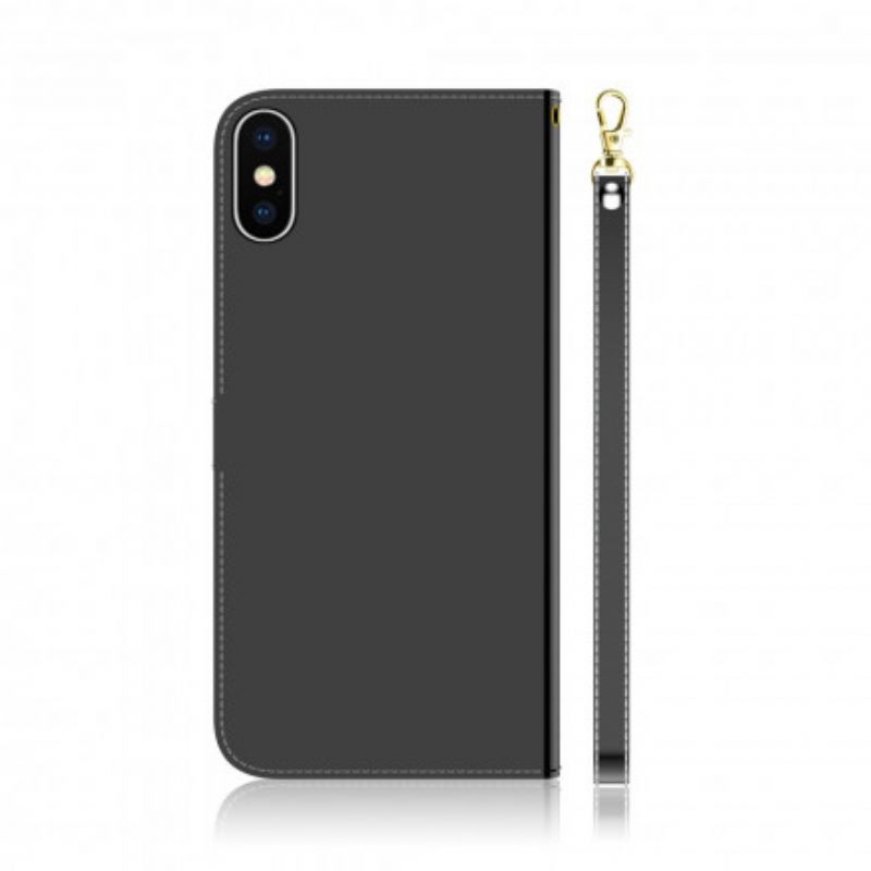 Kotelot iPhone X / XS Keinonahkainen Peilin Kansi