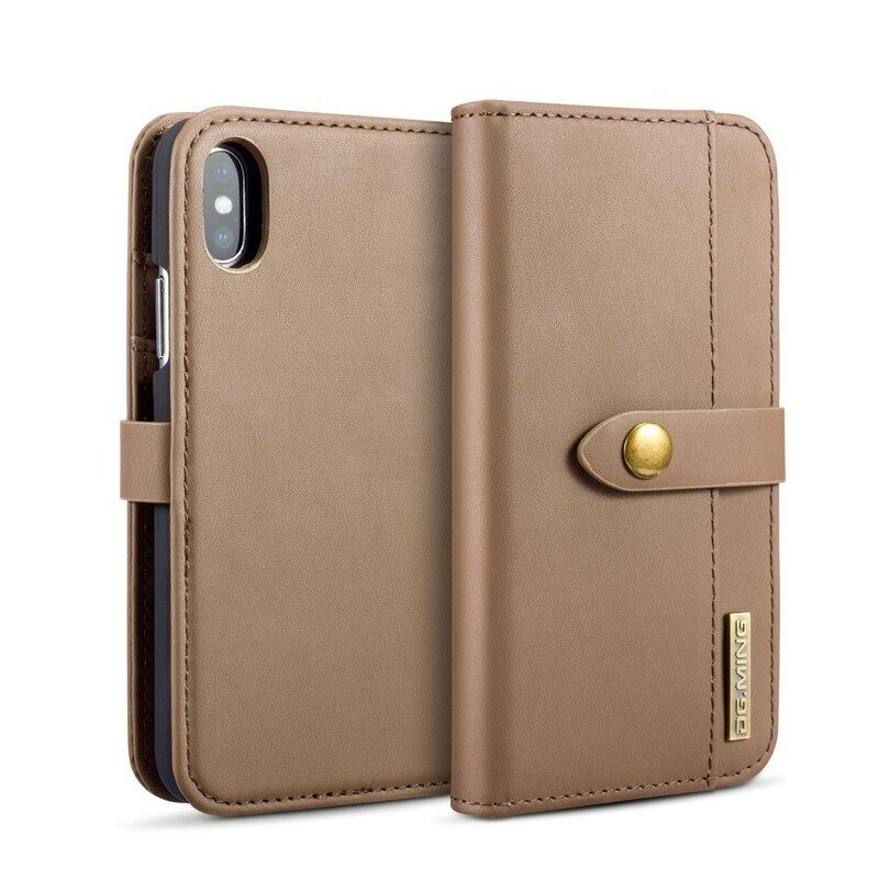 Kotelot iPhone X / XS Smooth Leather Effect Dg. Ming Irrotettava