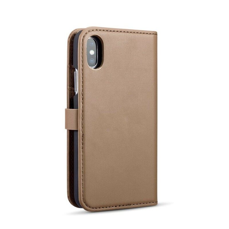 Kotelot iPhone X / XS Smooth Leather Effect Dg. Ming Irrotettava