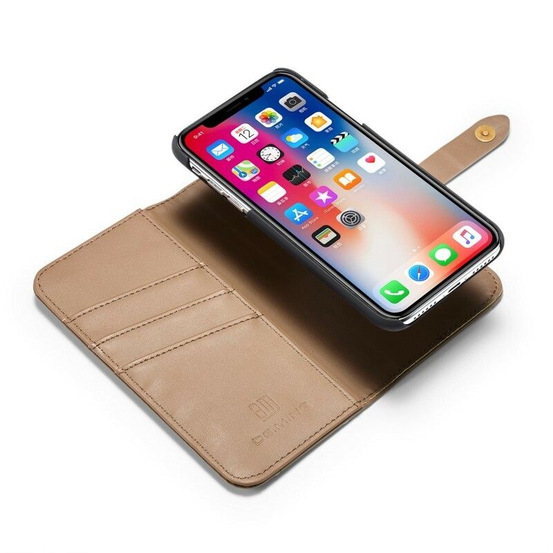 Kotelot iPhone X / XS Smooth Leather Effect Dg. Ming Irrotettava