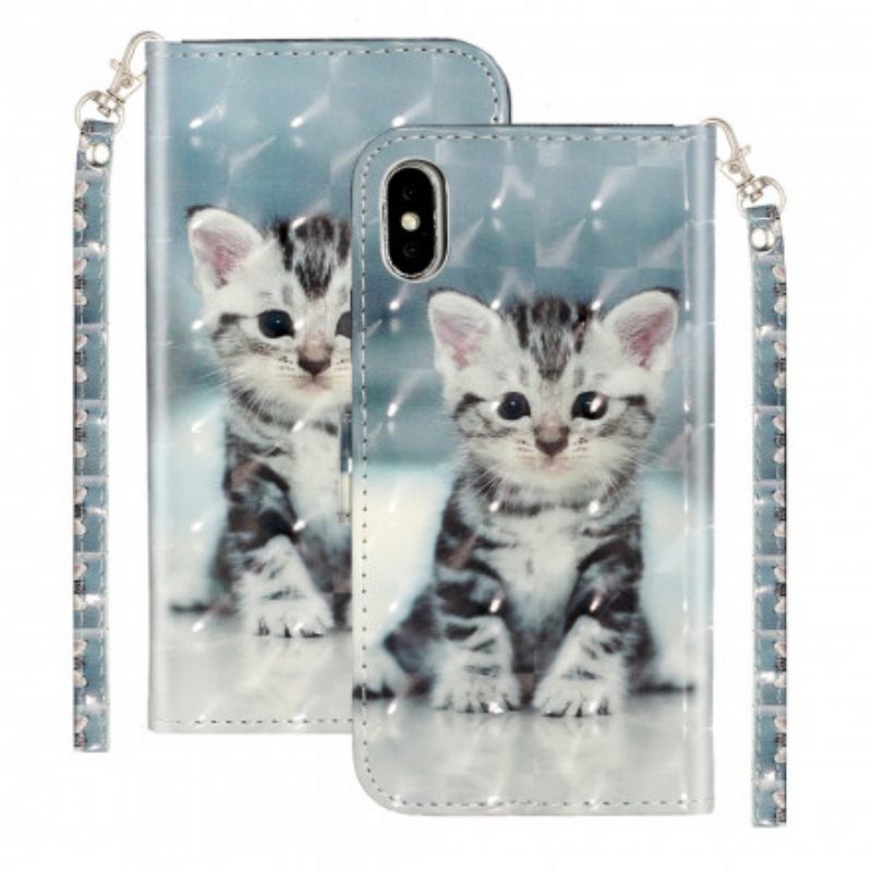 Kotelot iPhone X / XS Suojaketju Kuori Kitten Light Strap Kohdevalot