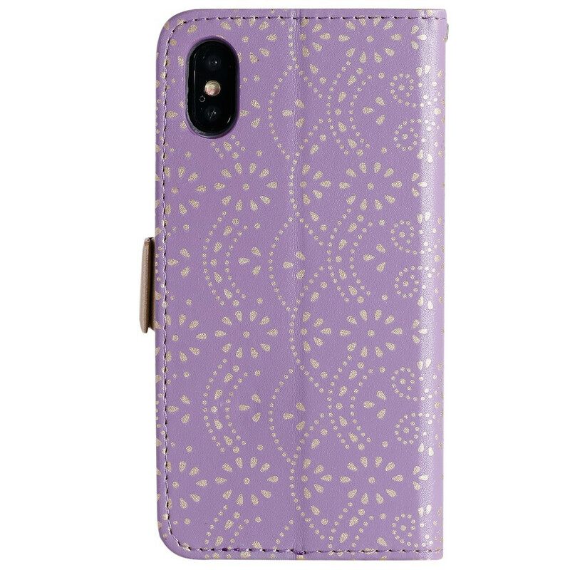 Kotelot iPhone X / XS Suojaketju Kuori Lace Strap Kolikkokukkaro