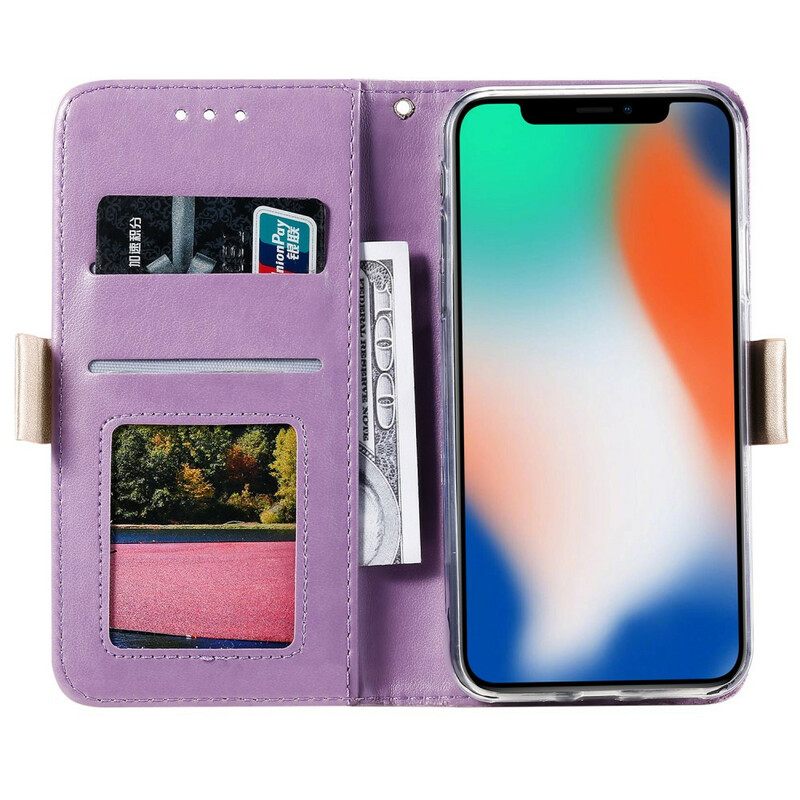 Kotelot iPhone X / XS Suojaketju Kuori Lace Strap Kolikkokukkaro