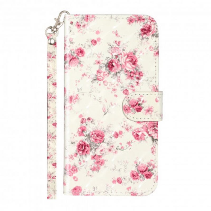 Kotelot iPhone X / XS Suojaketju Kuori Strap Light Spot Flowers