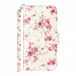 Kotelot iPhone X / XS Suojaketju Kuori Strap Light Spot Flowers