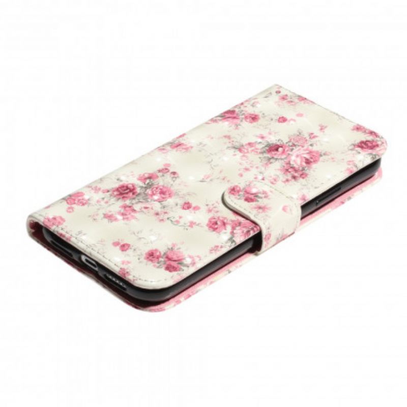 Kotelot iPhone X / XS Suojaketju Kuori Strap Light Spot Flowers