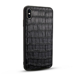 Kuori iPhone X / XS Aito Crocodile Texture Nahka