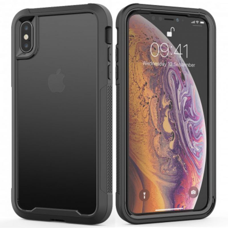 Kuori iPhone X / XS Clear Hybrid Puskurin Reunat